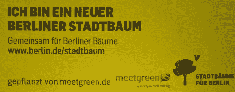 Plakette Stadtbaum Berlin meetgreen Plakette Stadtbaum Berlin meetgreen